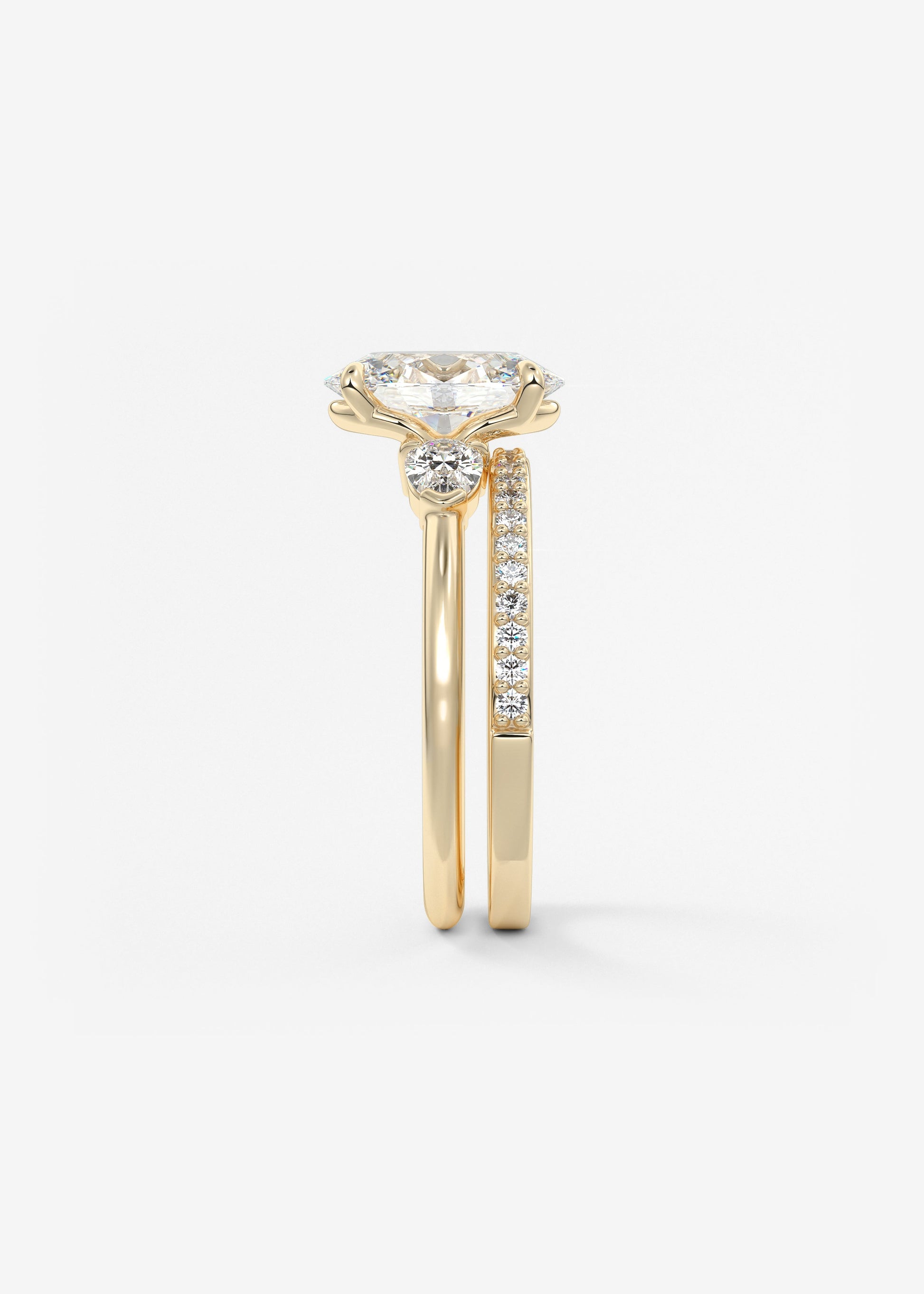 Oval Solitaire With Raised Basket Gallery Lab Grown Diamond Engagement Ring