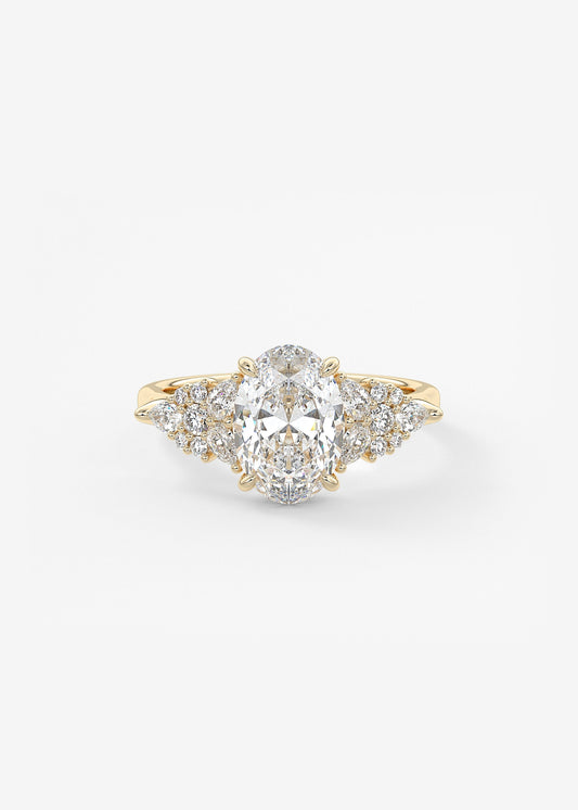 Oval Solitaire With Raised Basket Gallery Lab Grown Diamond Engagement Ring