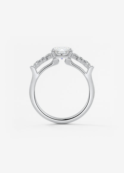 Oval Solitaire With Raised Basket Gallery Lab Grown Diamond Engagement Ring