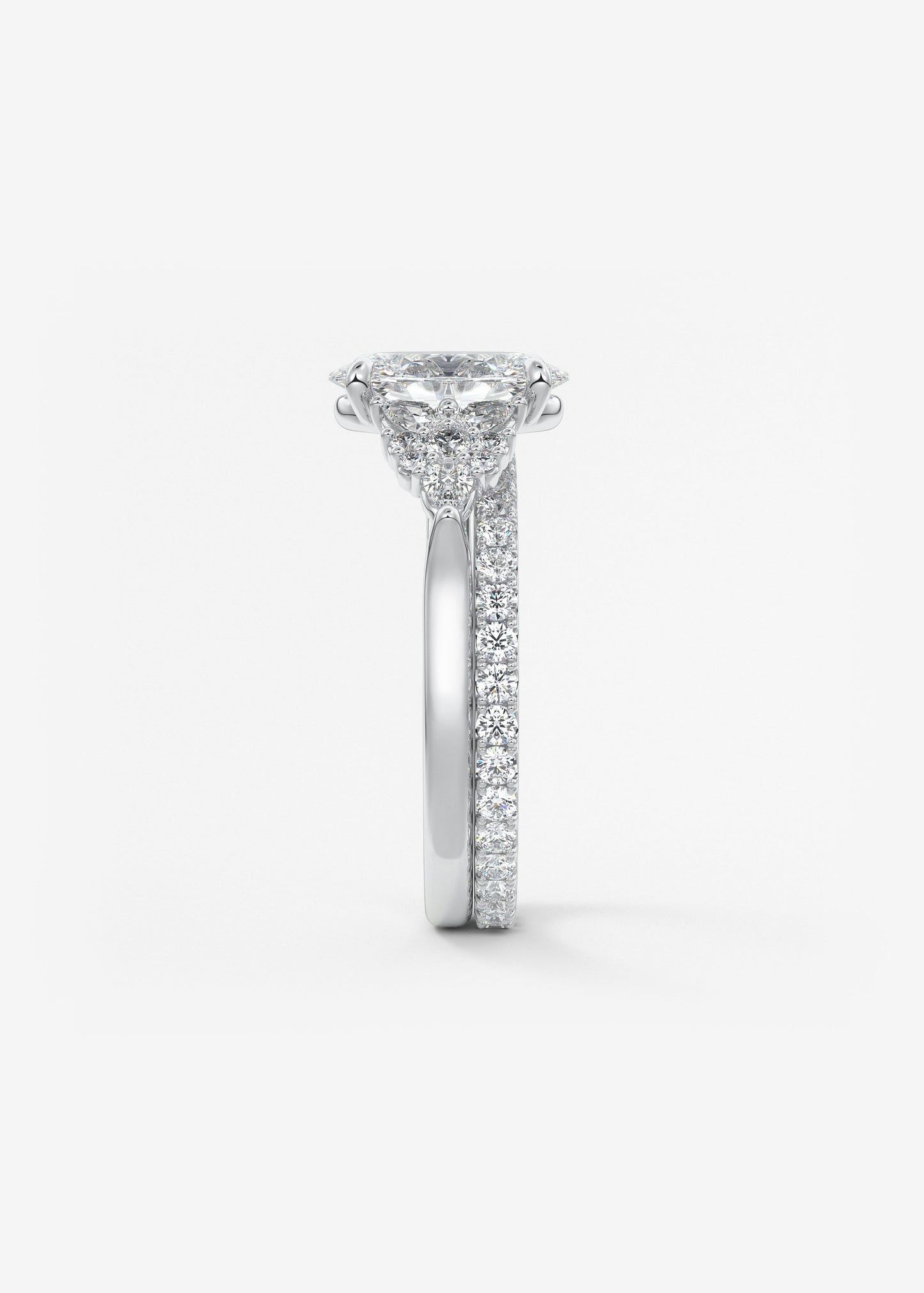 Oval Solitaire With Raised Basket Gallery Lab Grown Diamond Engagement Ring