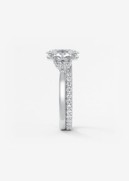Oval Solitaire With Raised Basket Gallery Lab Grown Diamond Engagement Ring