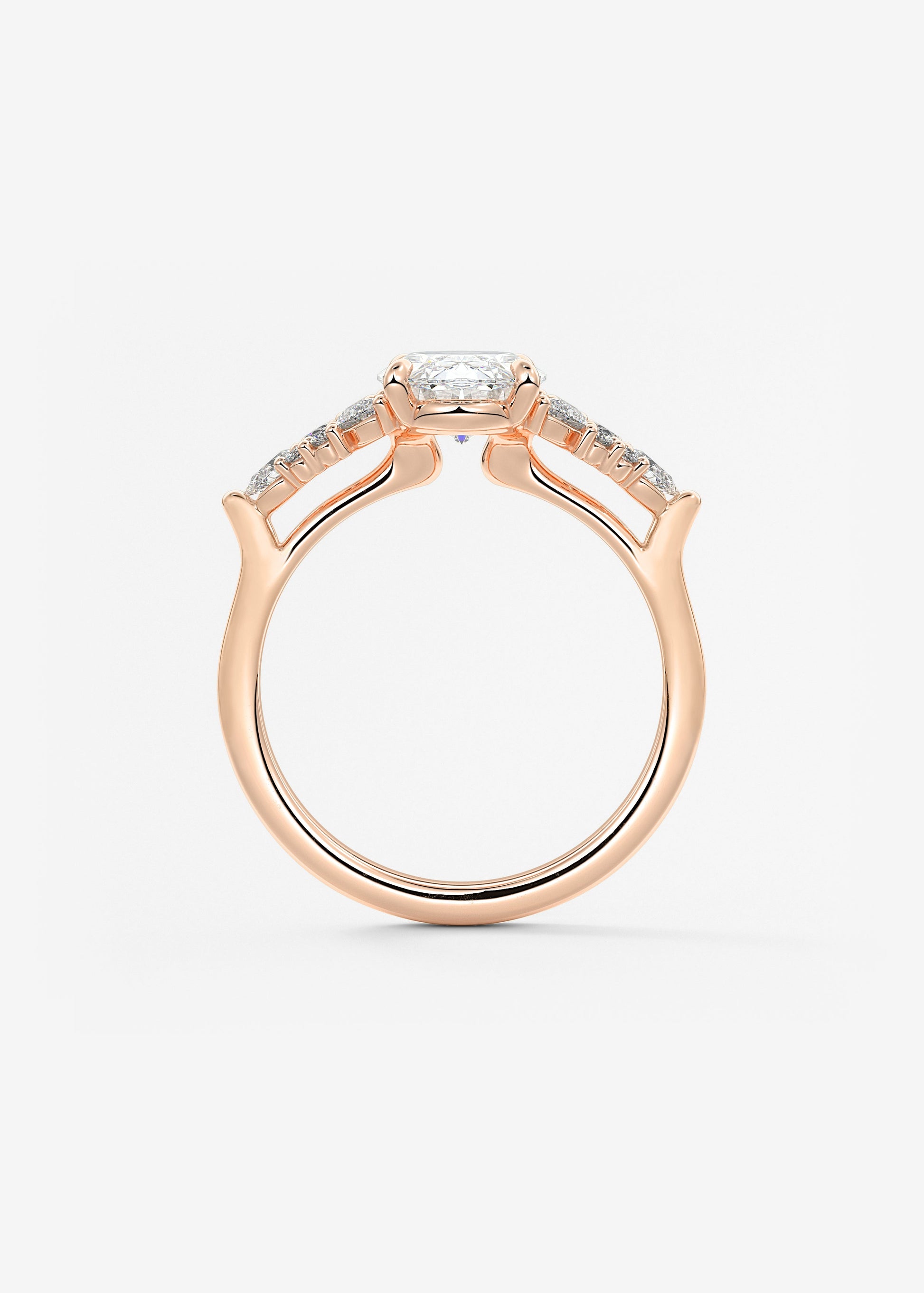 Oval Solitaire With Raised Basket Gallery Lab Grown Diamond Engagement Ring