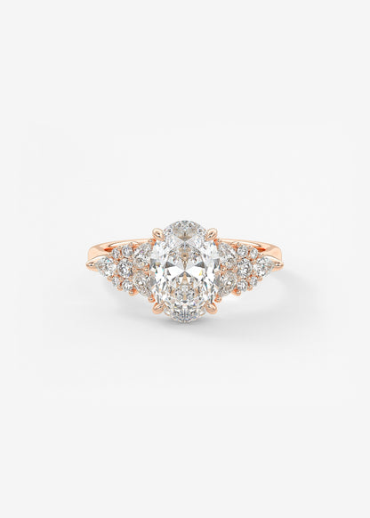 Oval Solitaire With Raised Basket Gallery Lab Grown Diamond Engagement Ring