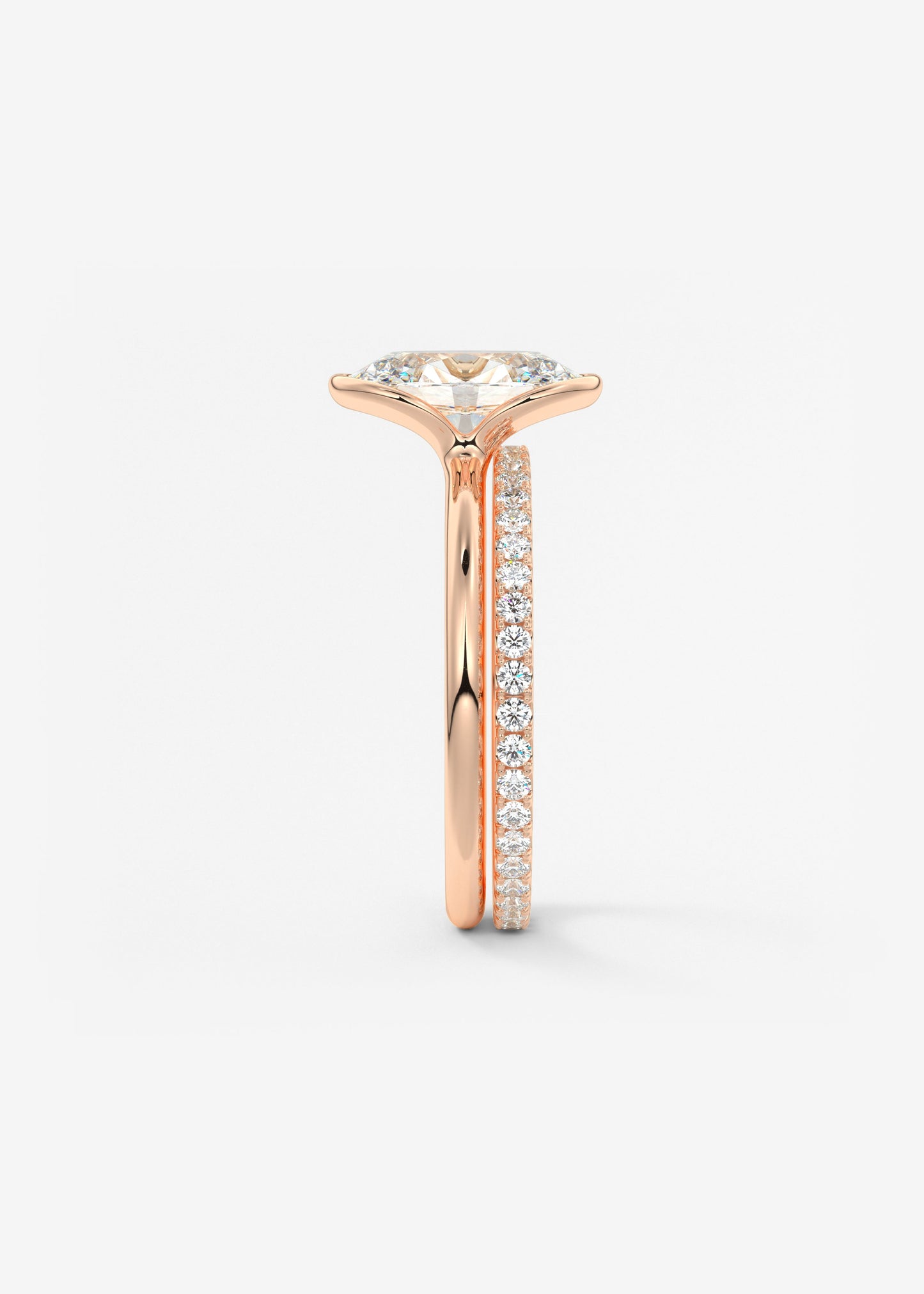 Oval Solitaire With Raised Basket Gallery Lab Grown Diamond Engagement Ring