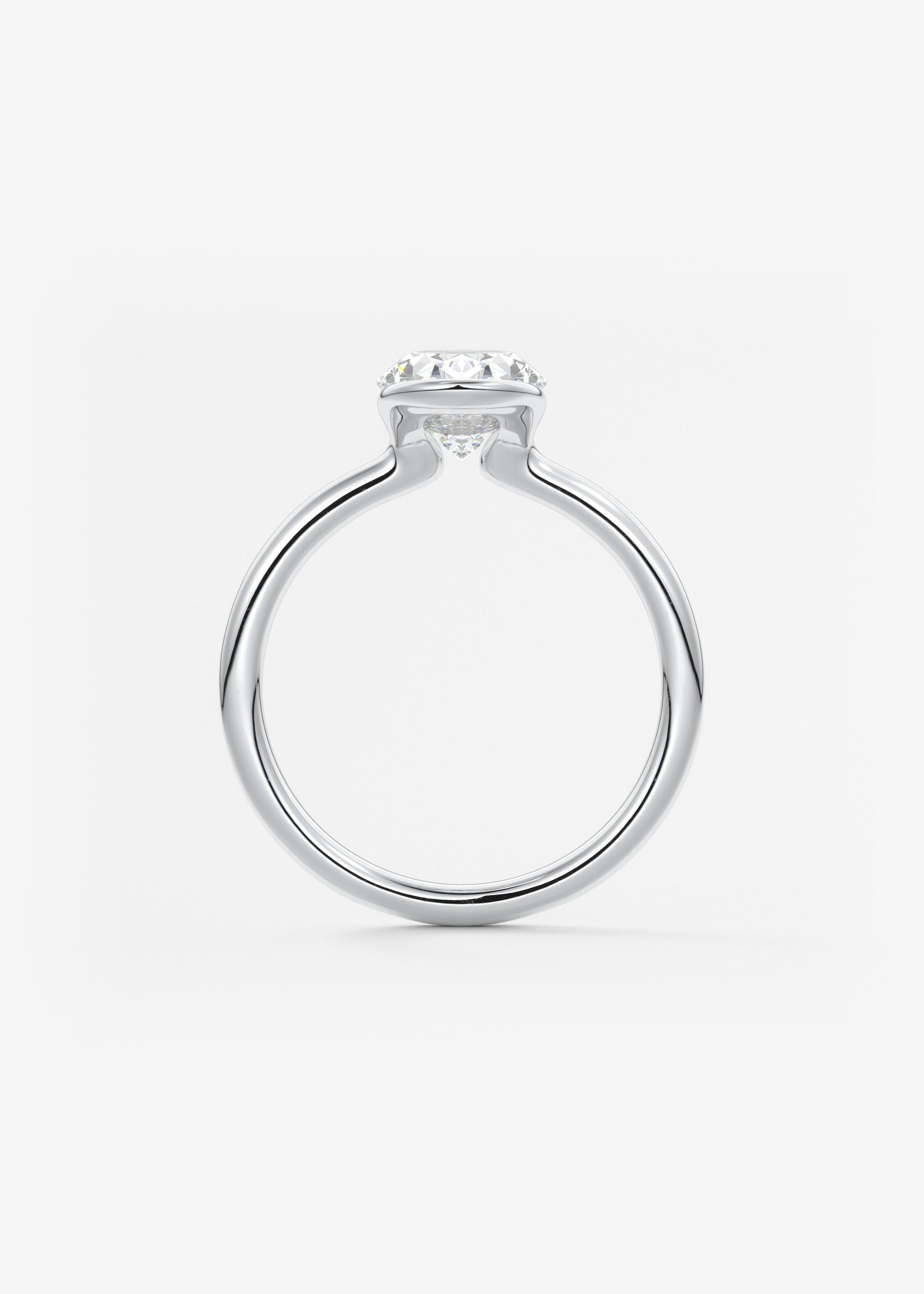 Oval Solitaire With Raised Basket Gallery Lab Grown Diamond Engagement Ring