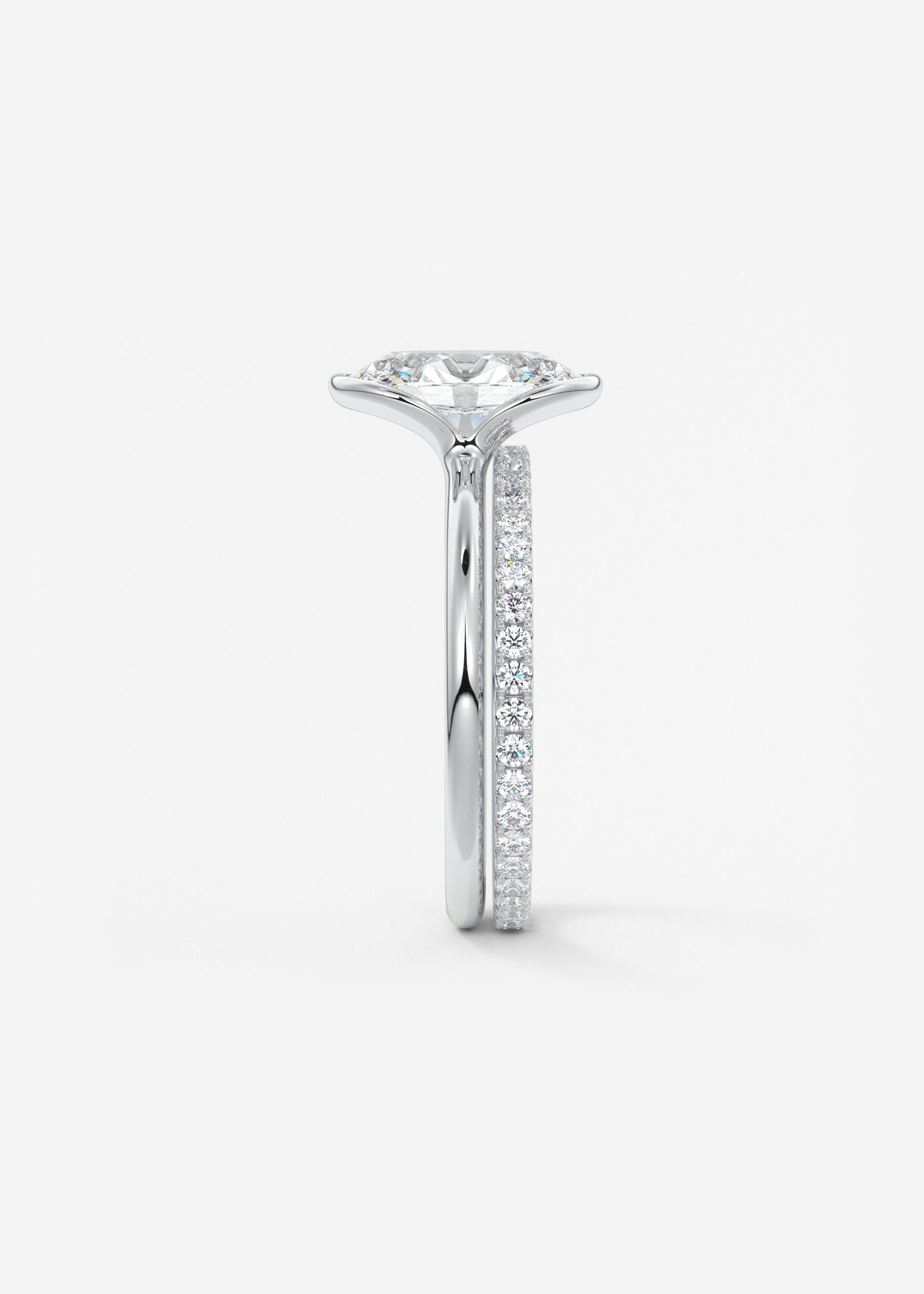 Oval Solitaire With Raised Basket Gallery Lab Grown Diamond Engagement Ring