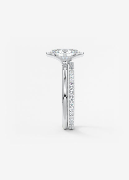 Oval Solitaire With Raised Basket Gallery Lab Grown Diamond Engagement Ring