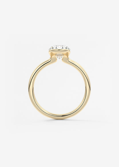 Oval Solitaire With Raised Basket Gallery Lab Grown Diamond Engagement Ring