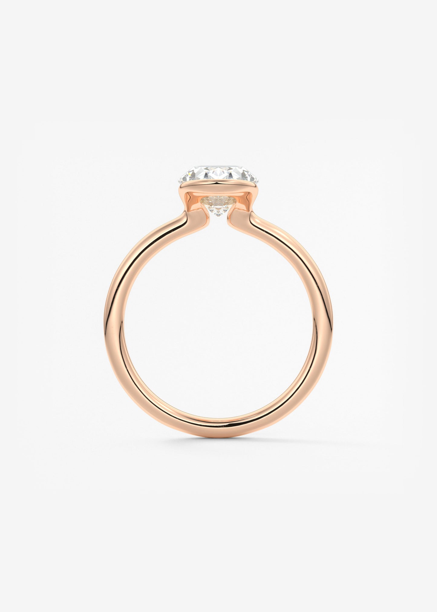 Oval Solitaire With Raised Basket Gallery Lab Grown Diamond Engagement Ring