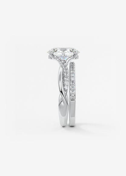 Oval Solitaire With Raised Basket Gallery Lab Grown Diamond Engagement Ring