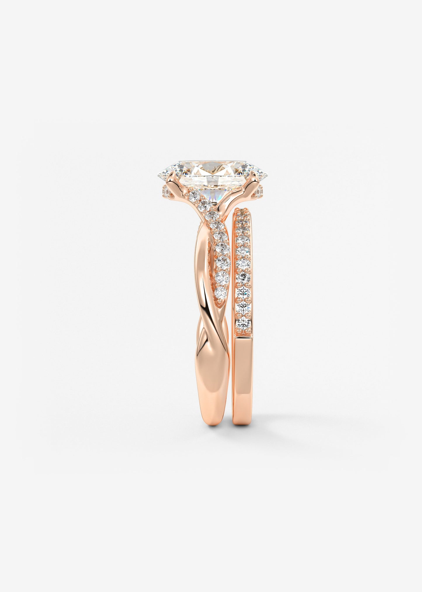 Oval Solitaire With Raised Basket Gallery Lab Grown Diamond Engagement Ring
