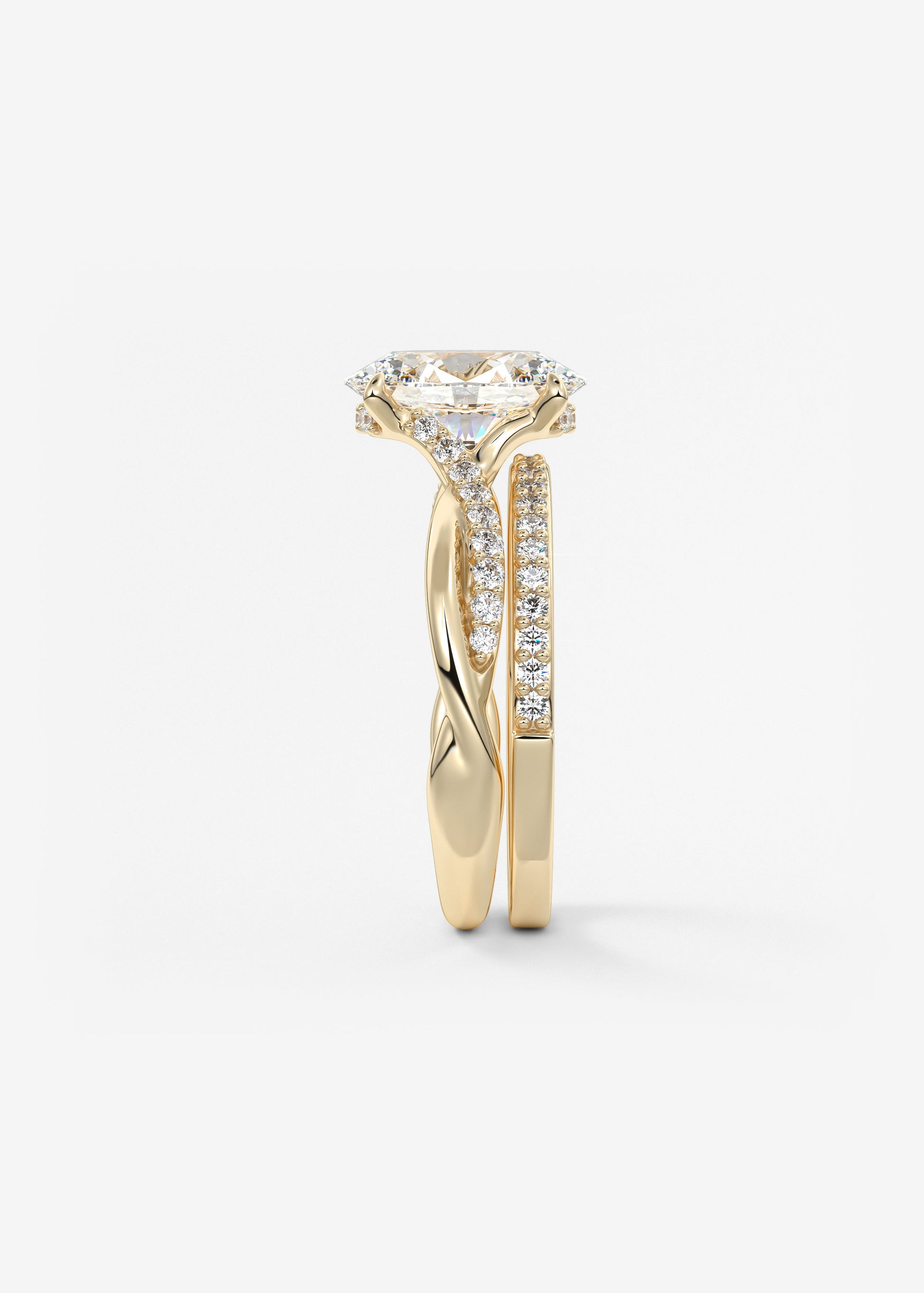 Oval Solitaire With Raised Basket Gallery Lab Grown Diamond Engagement Ring