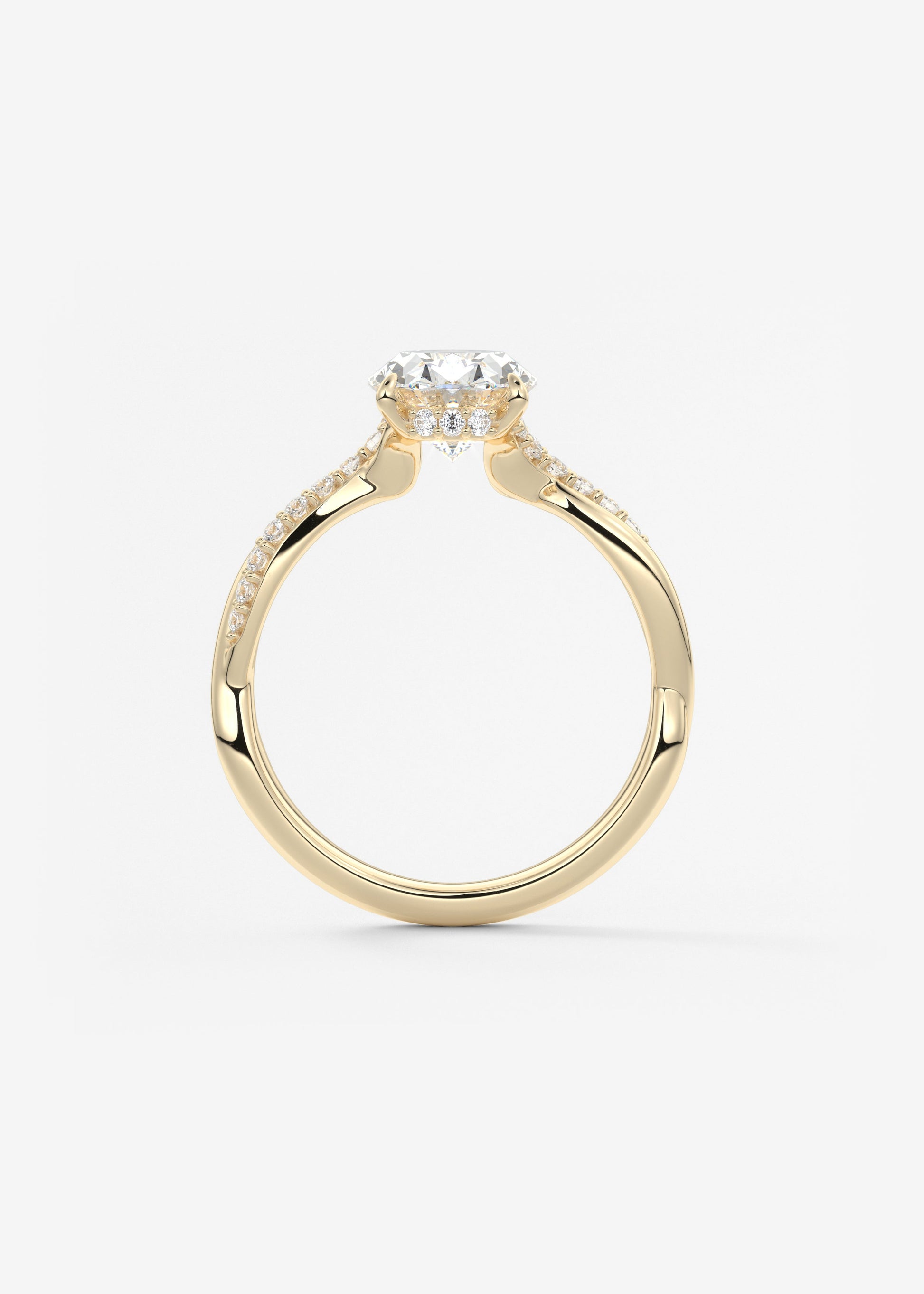 Oval Solitaire With Raised Basket Gallery Lab Grown Diamond Engagement Ring
