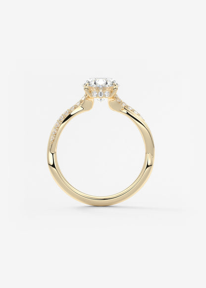 Oval Solitaire With Raised Basket Gallery Lab Grown Diamond Engagement Ring