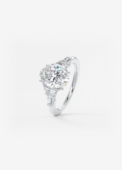 Oval Solitaire With Raised Basket Gallery Lab Grown Diamond Engagement Ring