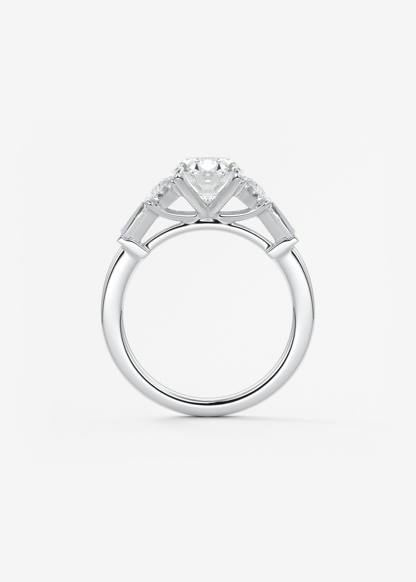 Oval Solitaire With Raised Basket Gallery Lab Grown Diamond Engagement Ring