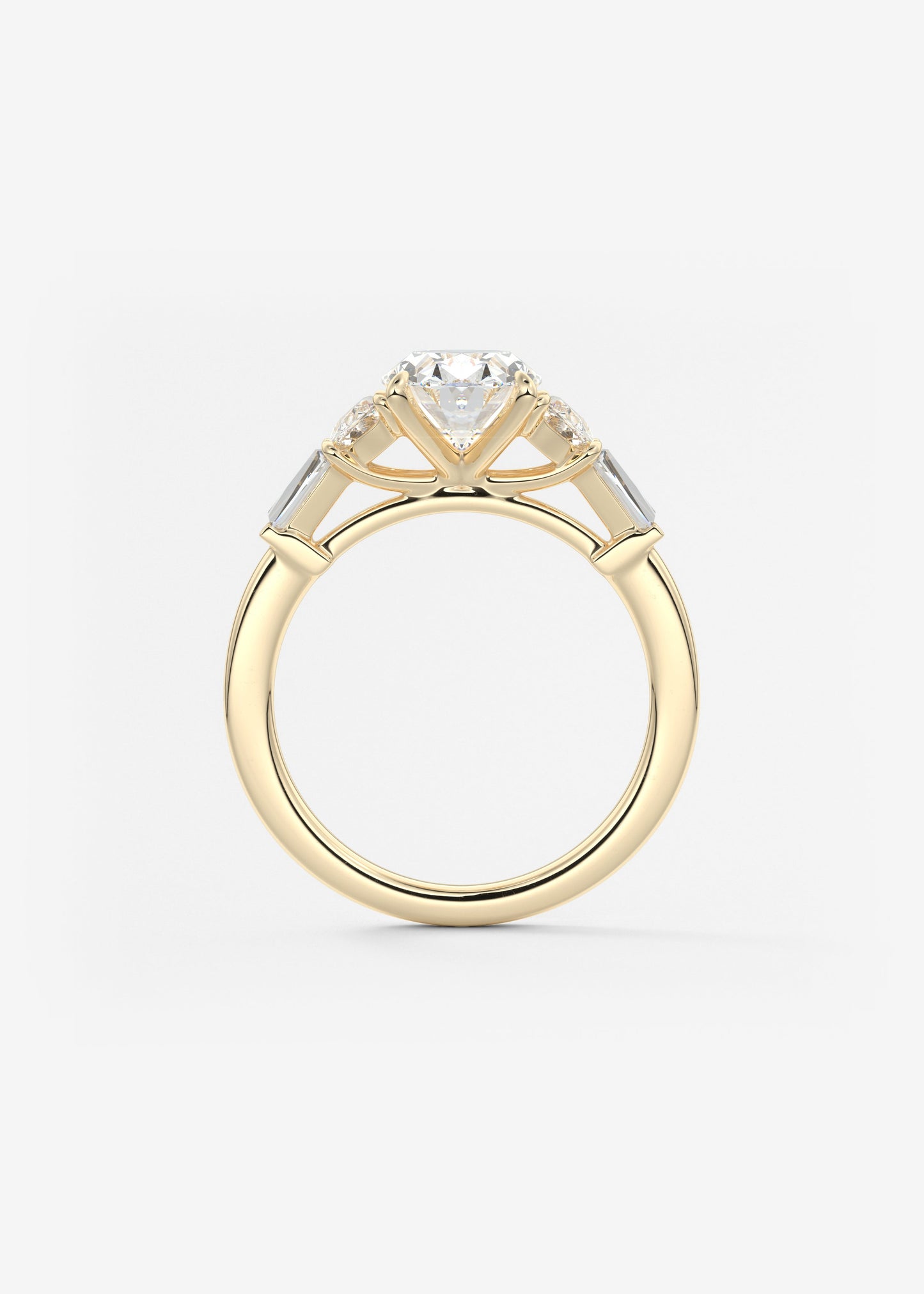 Oval Solitaire With Raised Basket Gallery Lab Grown Diamond Engagement Ring