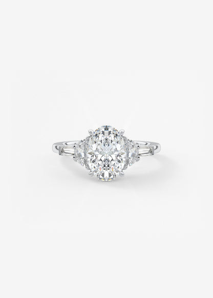 Oval Solitaire With Raised Basket Gallery Lab Grown Diamond Engagement Ring
