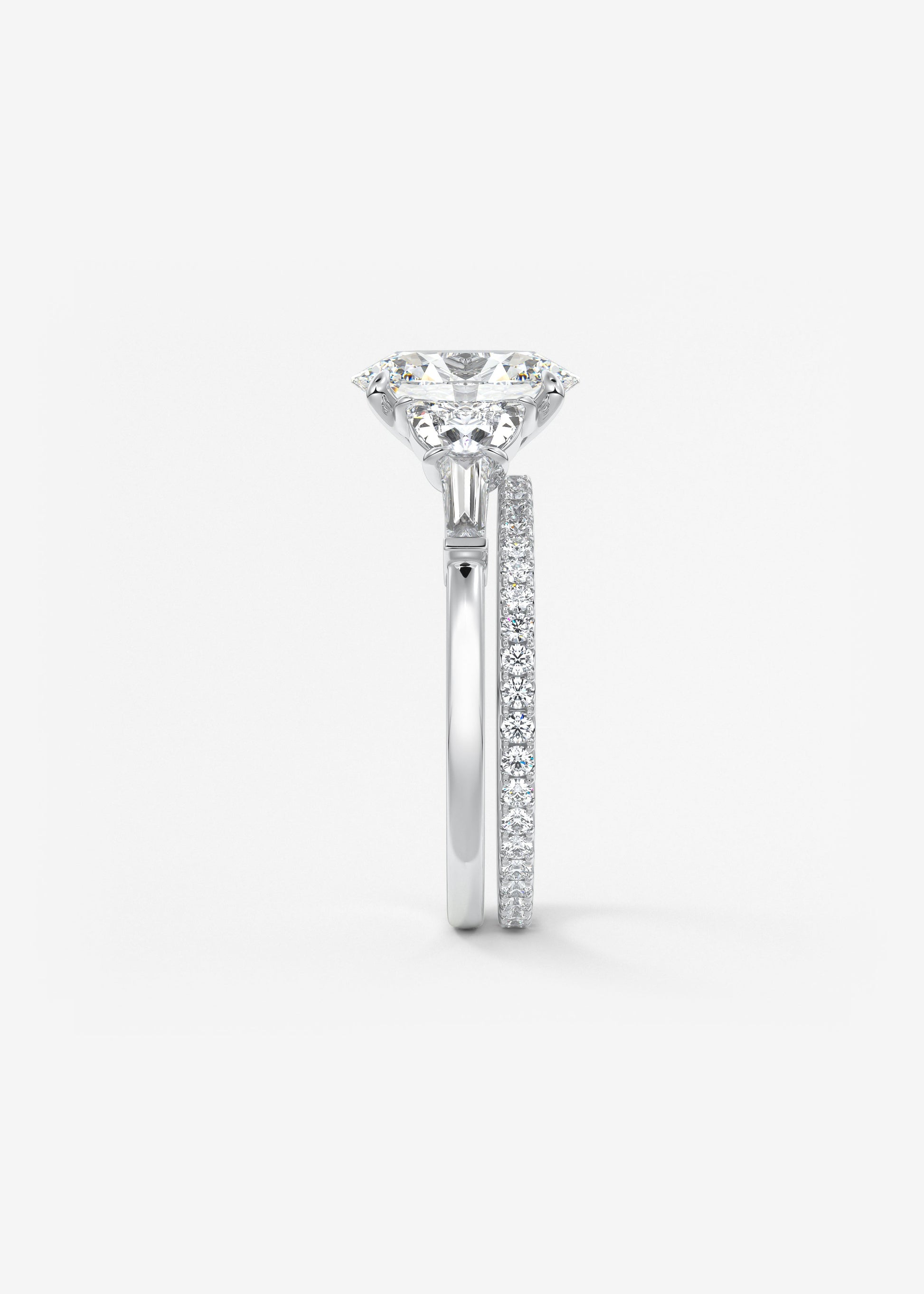 Oval Solitaire With Raised Basket Gallery Lab Grown Diamond Engagement Ring