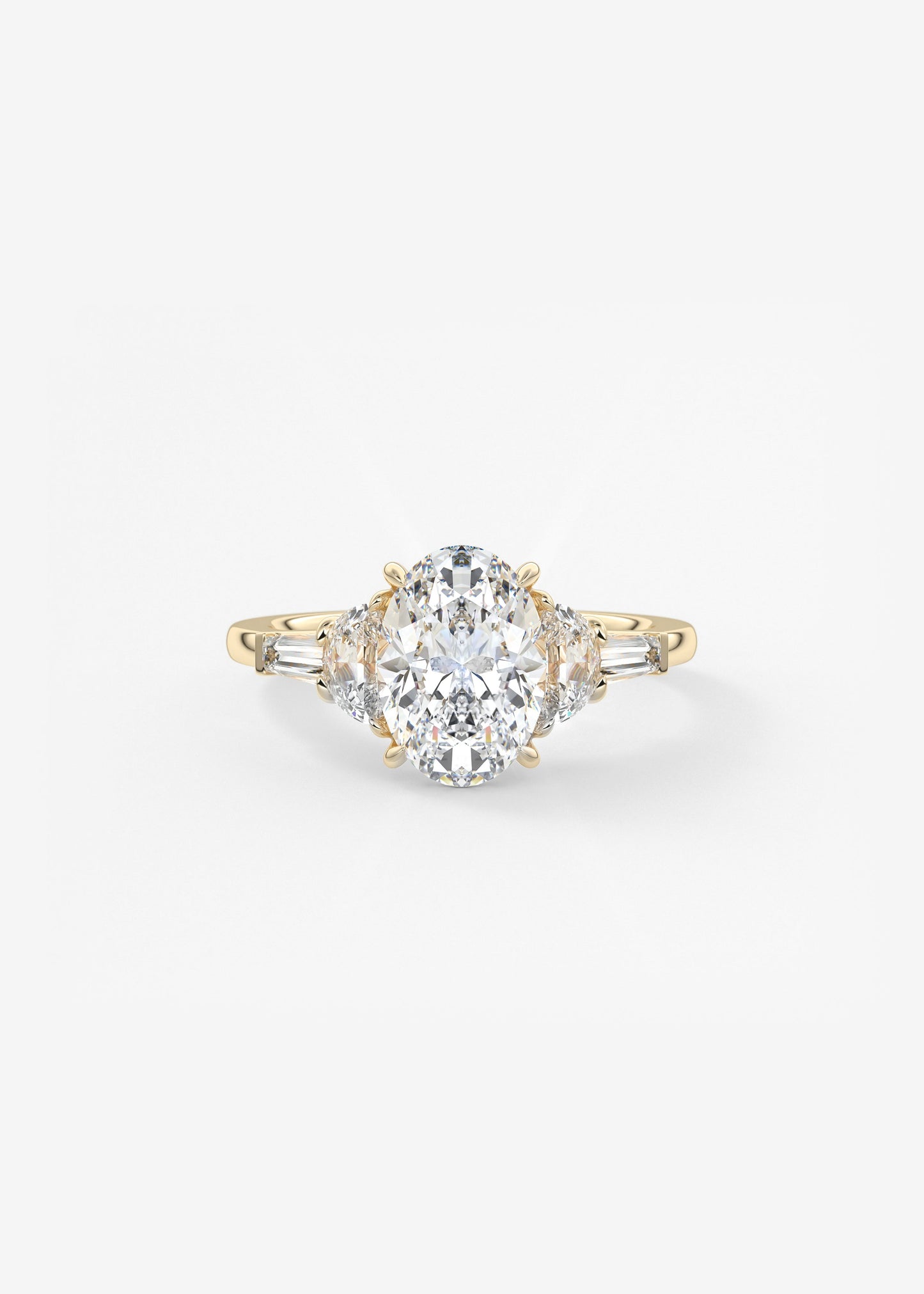 Oval Solitaire With Raised Basket Gallery Lab Grown Diamond Engagement Ring