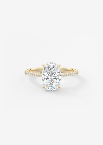 Oval Solitaire With Raised Basket Gallery Lab Grown Diamond Engagement Ring