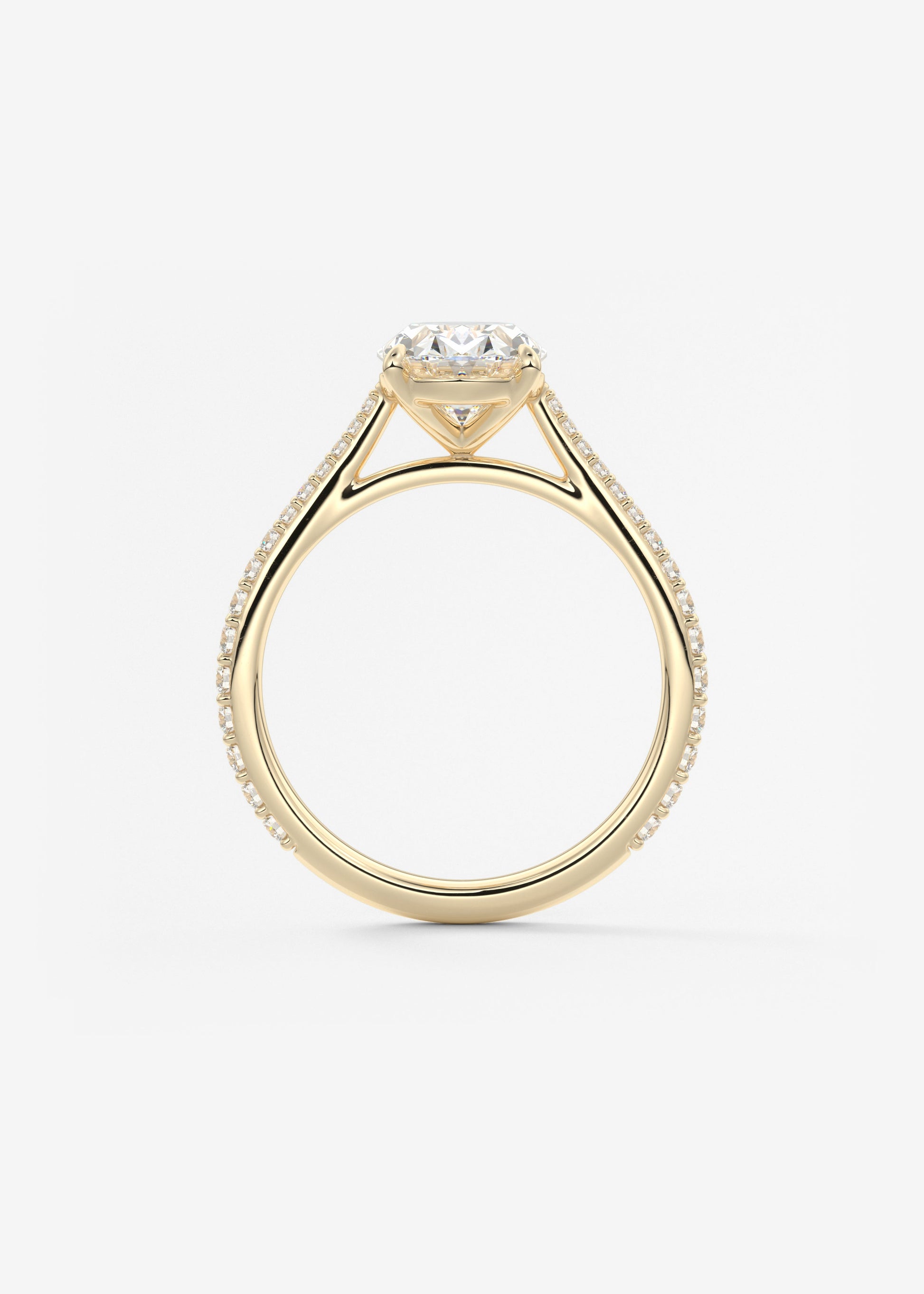 Oval Solitaire With Raised Basket Gallery Lab Grown Diamond Engagement Ring