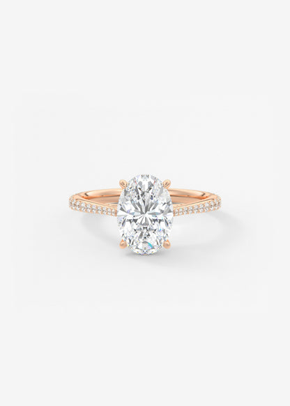 Oval Solitaire With Raised Basket Gallery Lab Grown Diamond Engagement Ring
