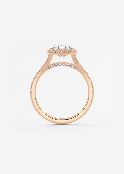 Oval Solitaire With Raised Basket Gallery Lab Grown Diamond Engagement Ring