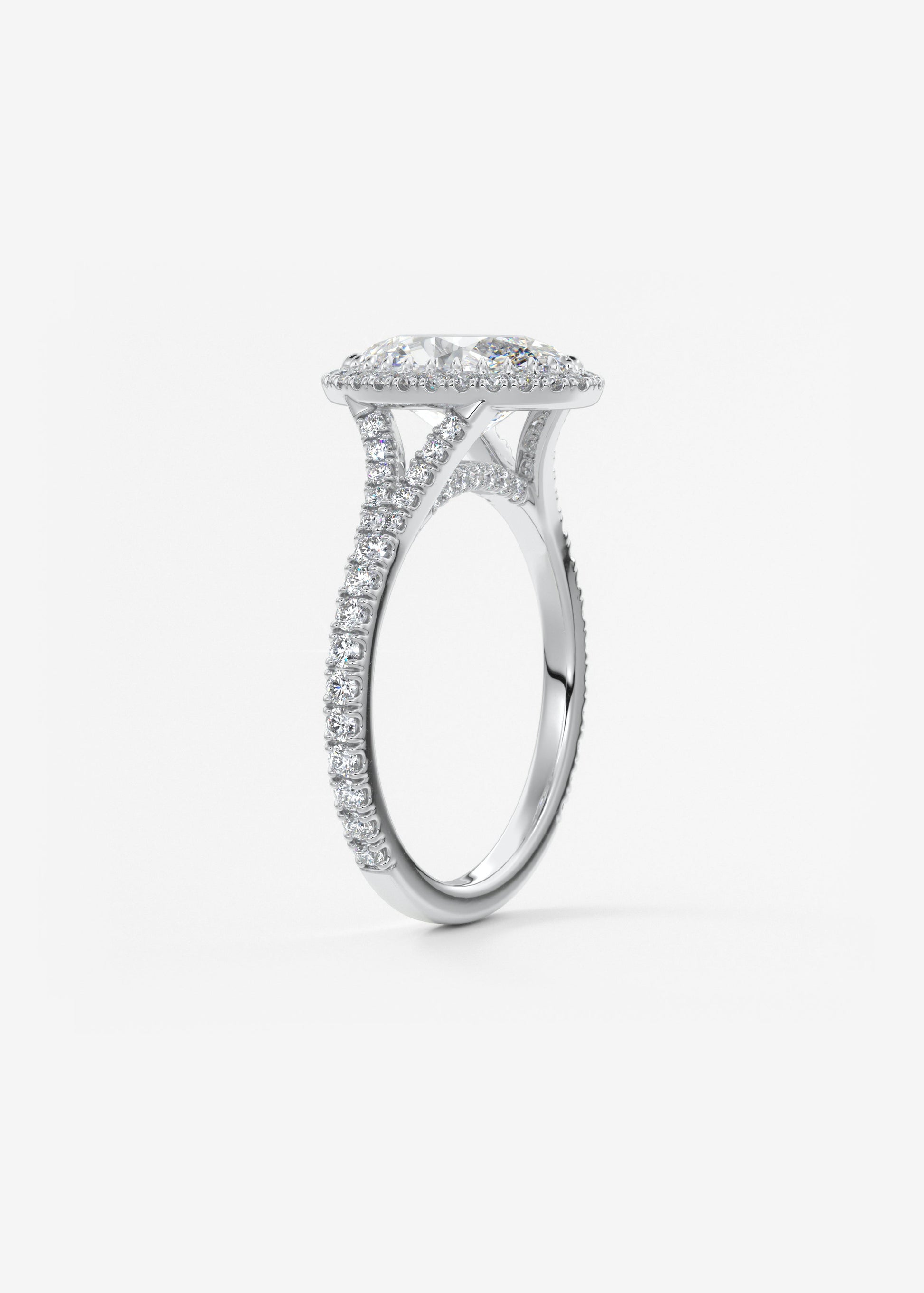 Oval Solitaire With Raised Basket Gallery Lab Grown Diamond Engagement Ring