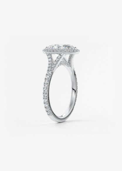 Oval Solitaire With Raised Basket Gallery Lab Grown Diamond Engagement Ring
