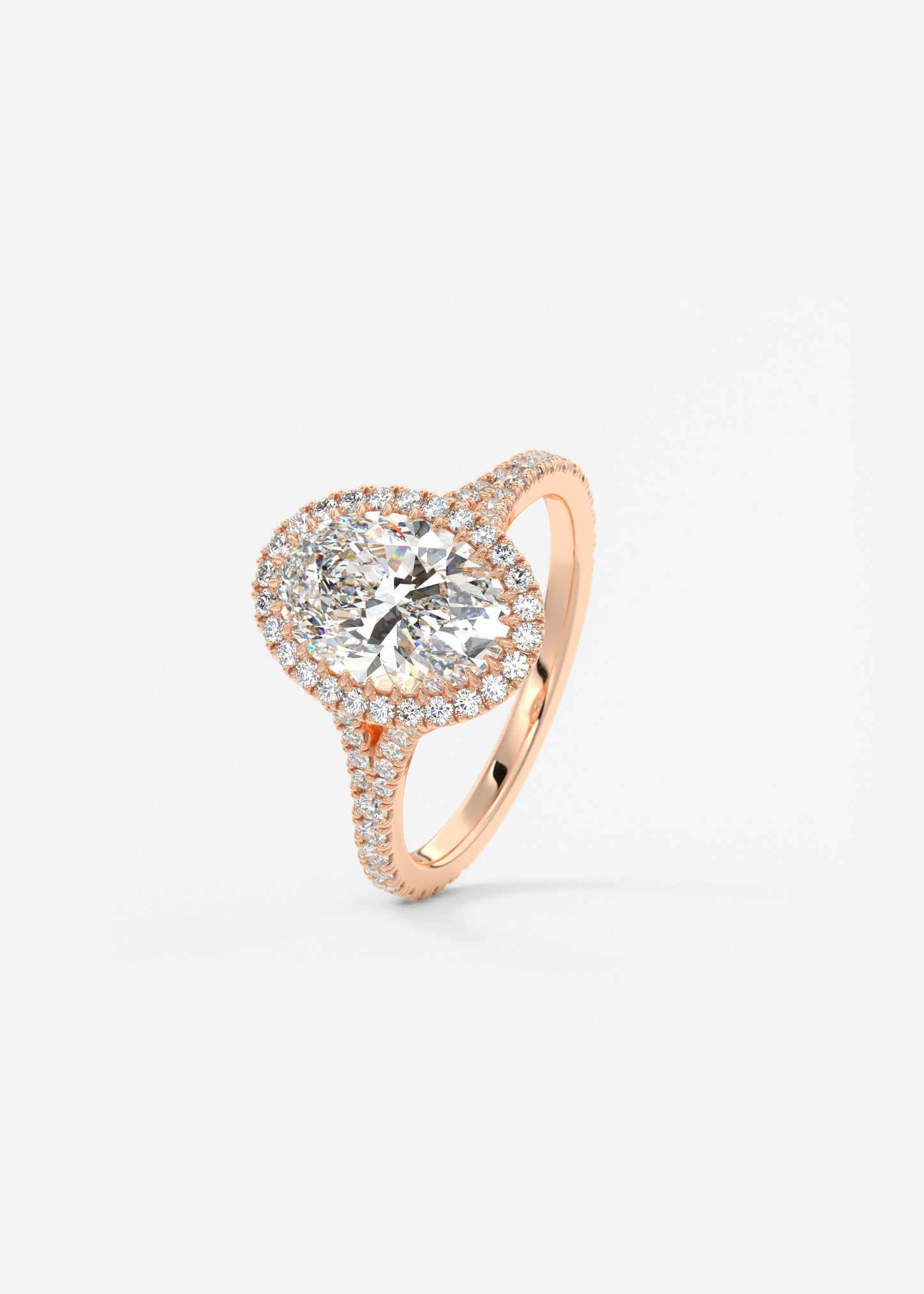 Oval Solitaire With Raised Basket Gallery Lab Grown Diamond Engagement Ring