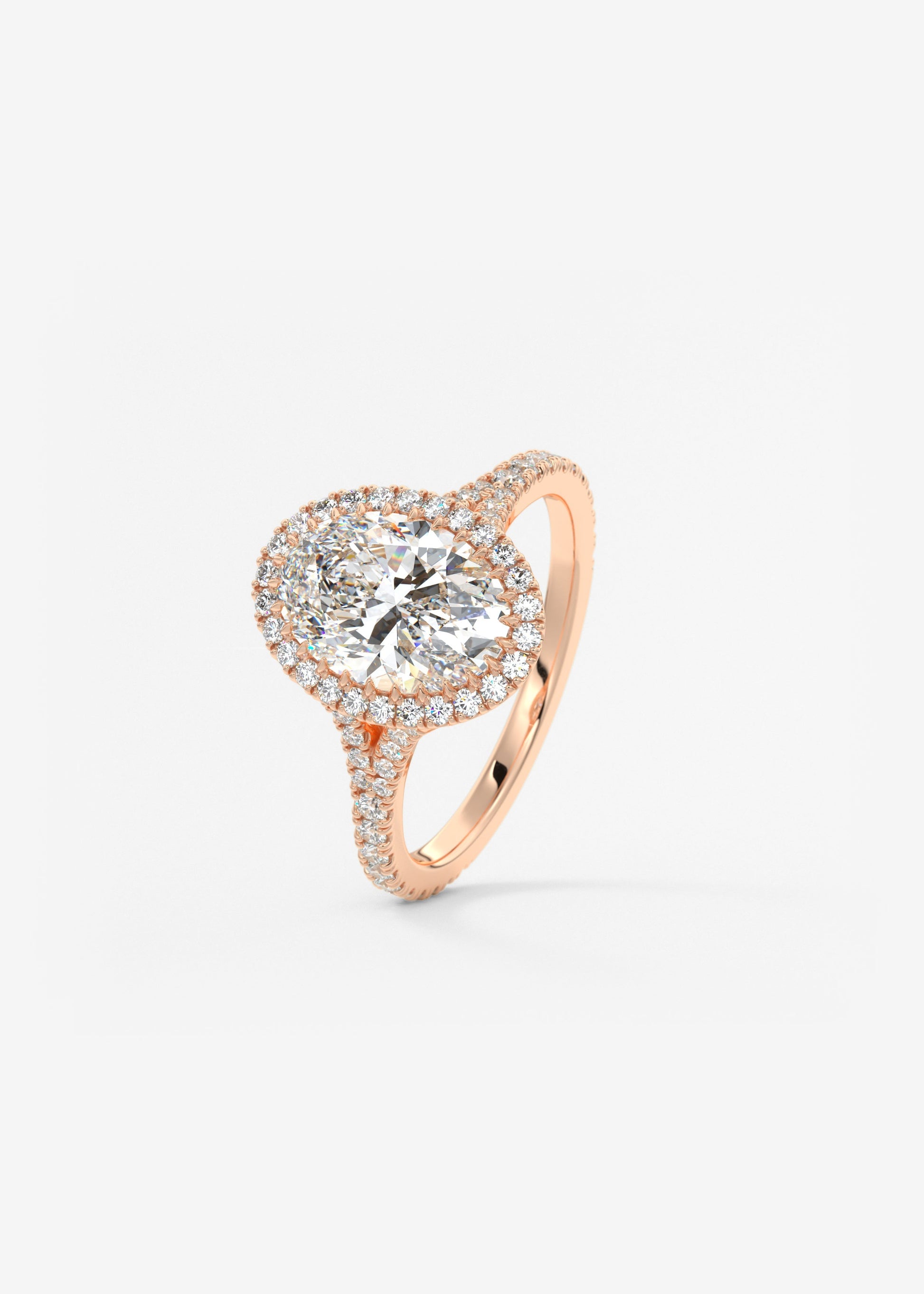 Oval Solitaire With Raised Basket Gallery Lab Grown Diamond Engagement Ring