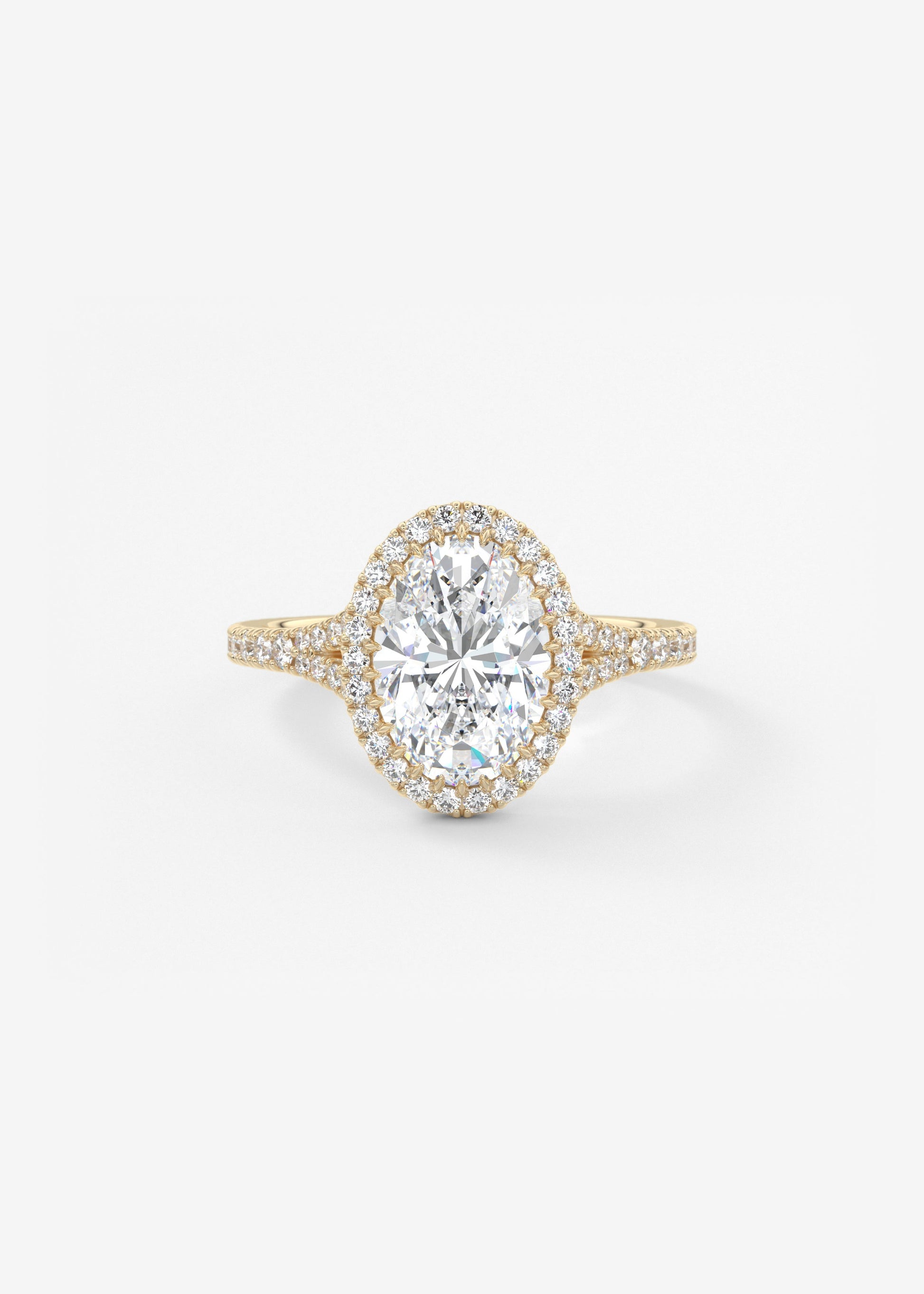 Oval Solitaire With Raised Basket Gallery Lab Grown Diamond Engagement Ring