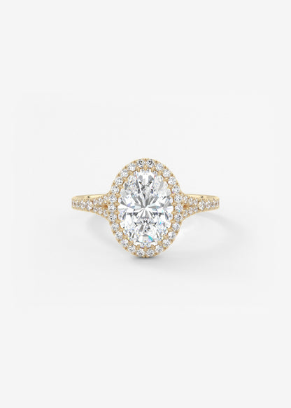 Oval Solitaire With Raised Basket Gallery Lab Grown Diamond Engagement Ring