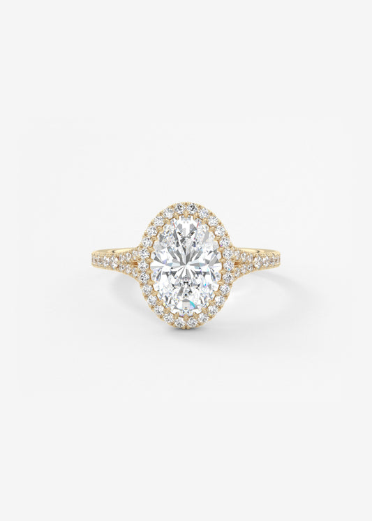 Oval Solitaire With Raised Basket Gallery Lab Grown Diamond Engagement Ring