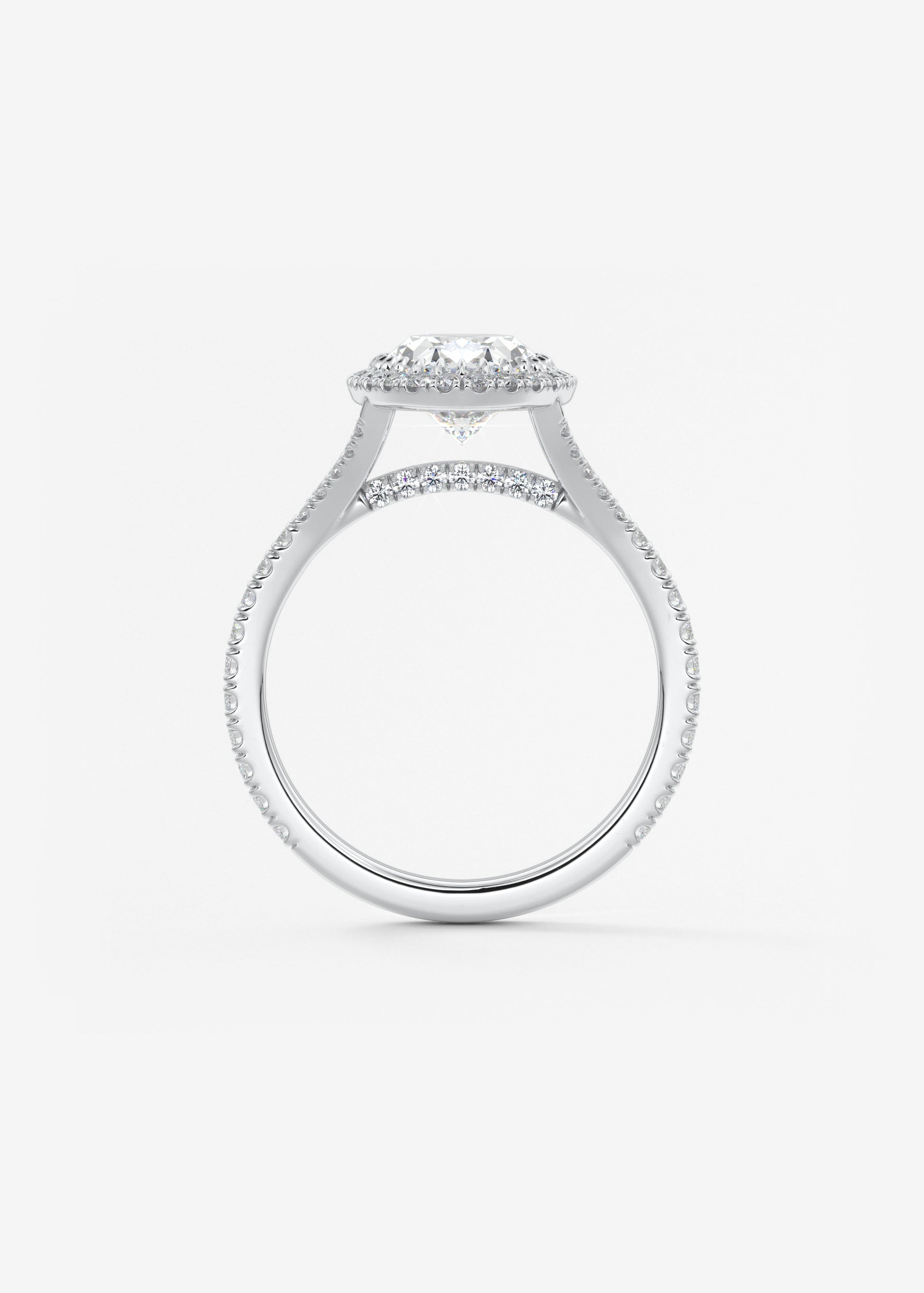 Oval Solitaire With Raised Basket Gallery Lab Grown Diamond Engagement Ring
