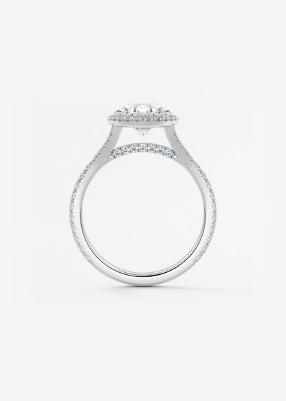 Oval Solitaire With Raised Basket Gallery Lab Grown Diamond Engagement Ring