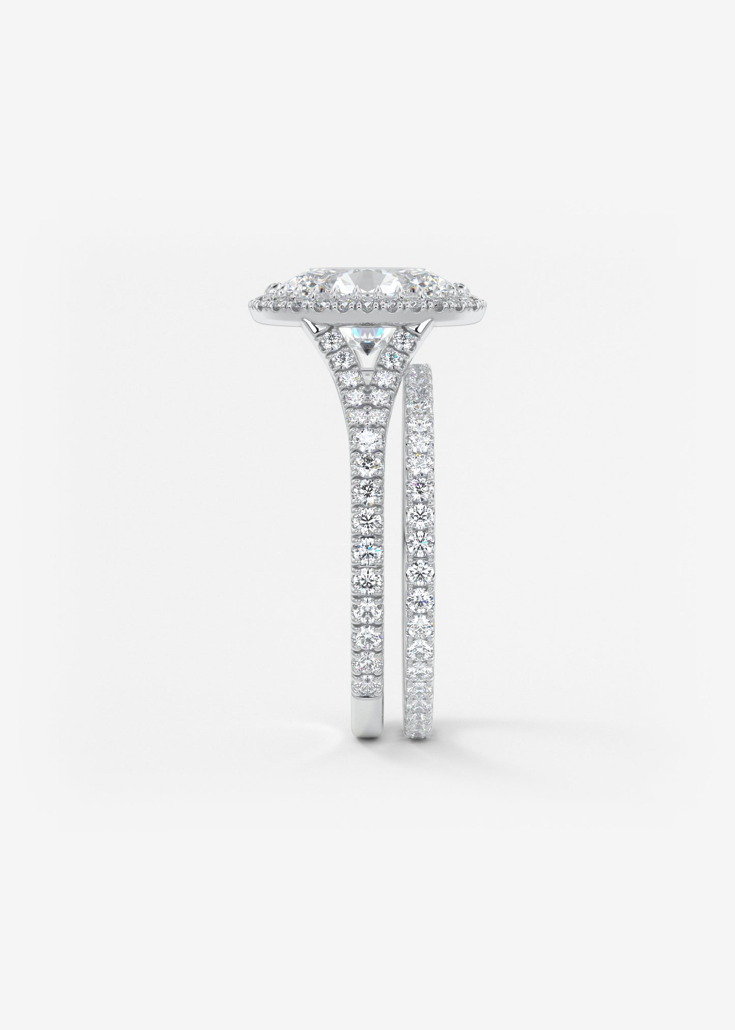 Oval Solitaire With Raised Basket Gallery Lab Grown Diamond Engagement Ring