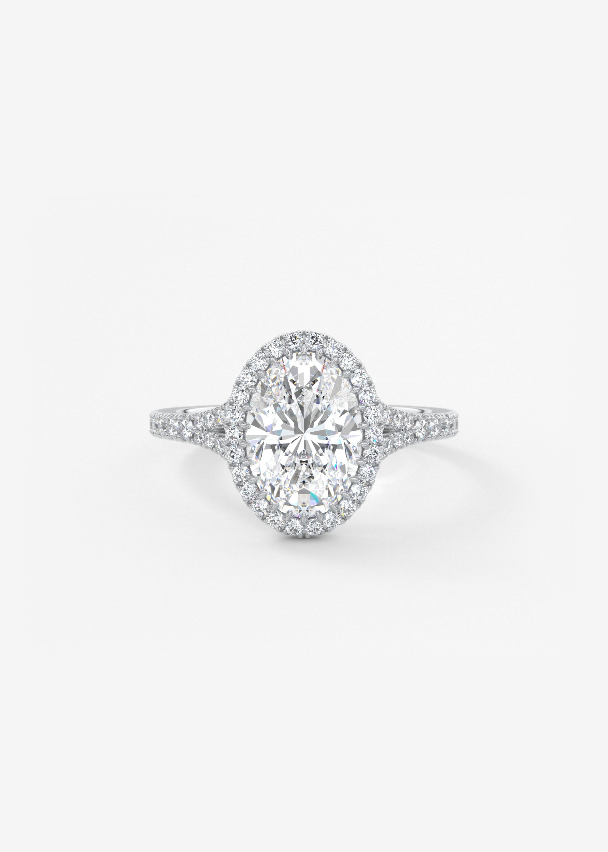 Oval Solitaire With Raised Basket Gallery Lab Grown Diamond Engagement Ring
