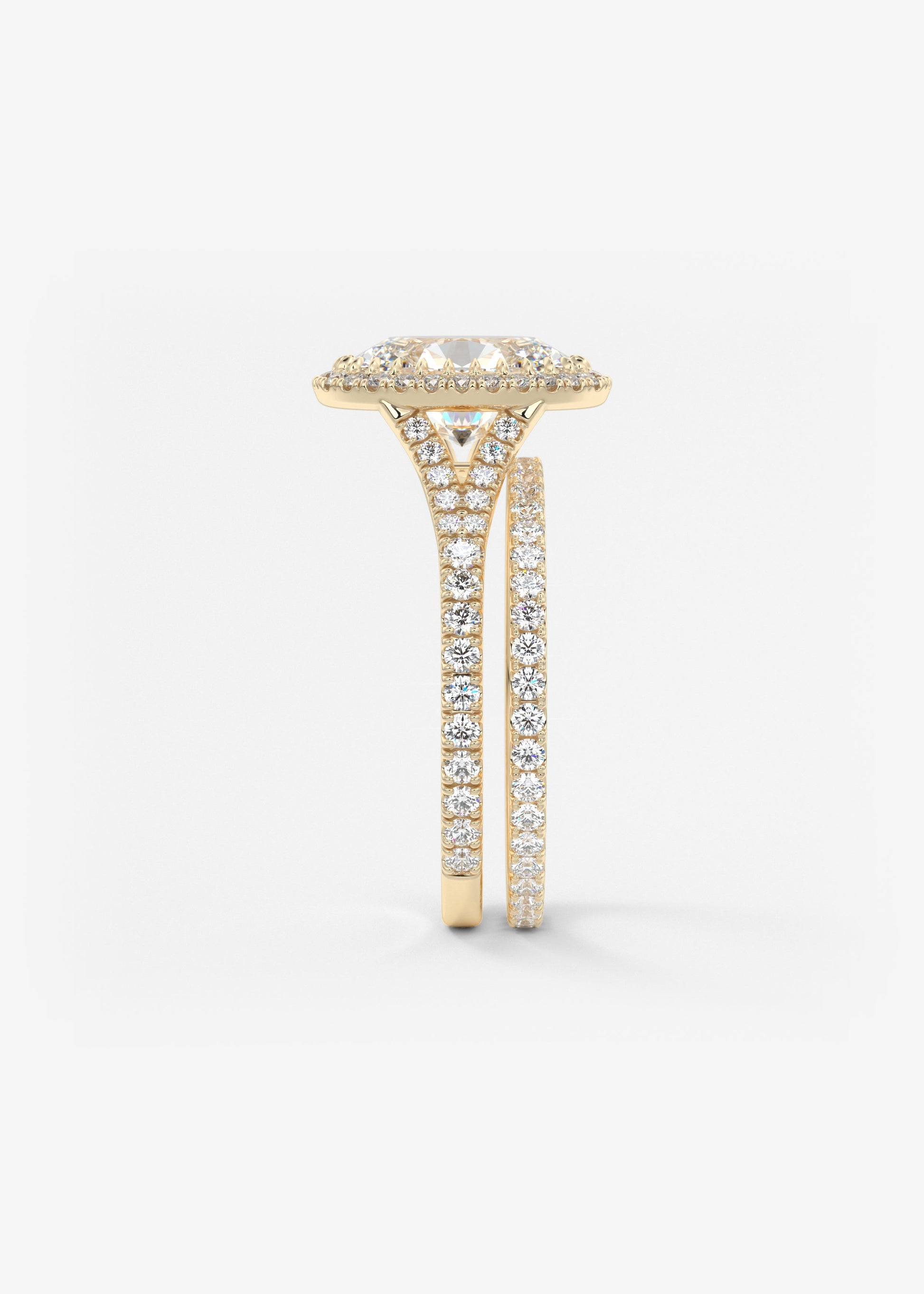 Oval Solitaire With Raised Basket Gallery Lab Grown Diamond Engagement Ring
