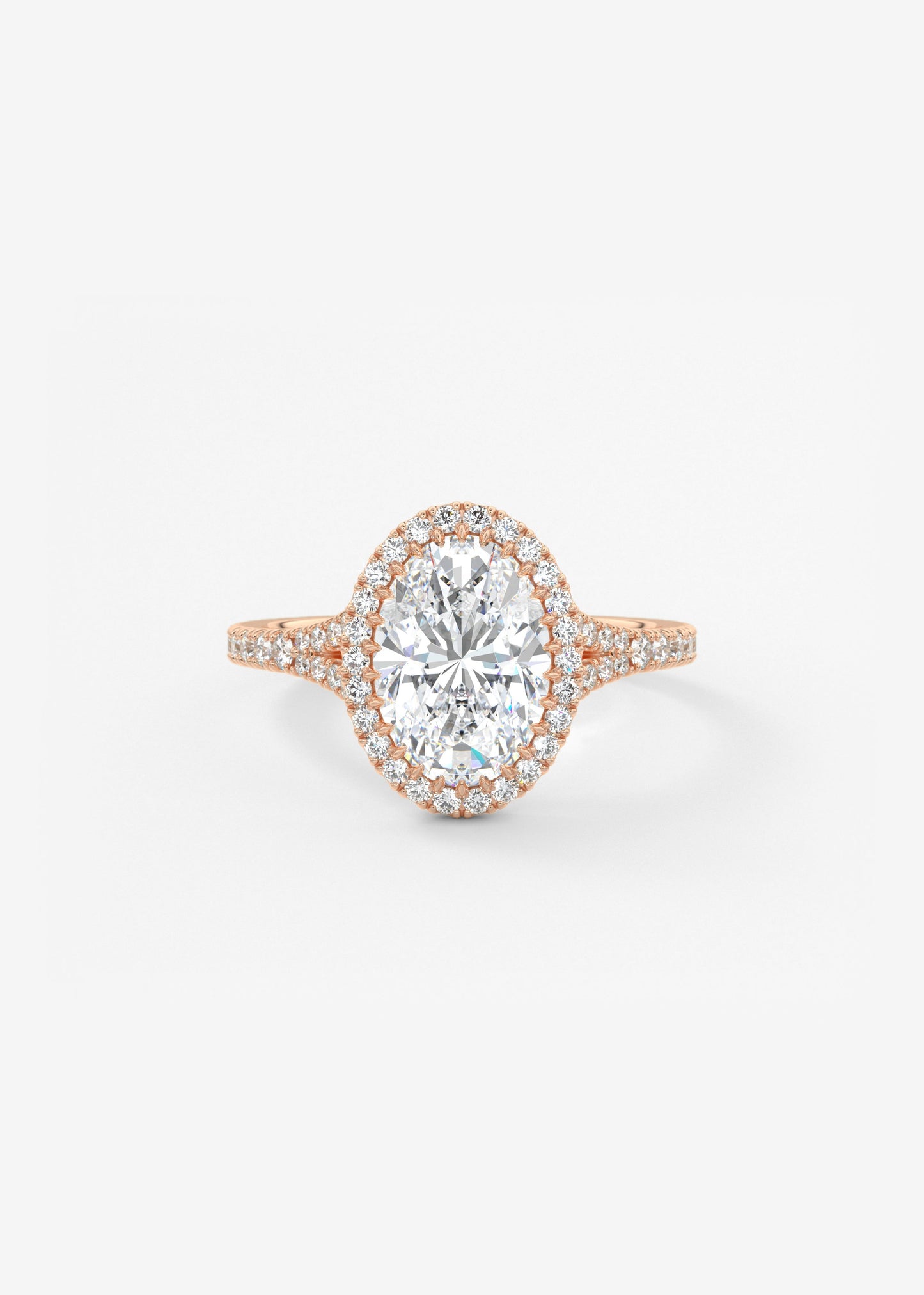 Oval Solitaire With Raised Basket Gallery Lab Grown Diamond Engagement Ring
