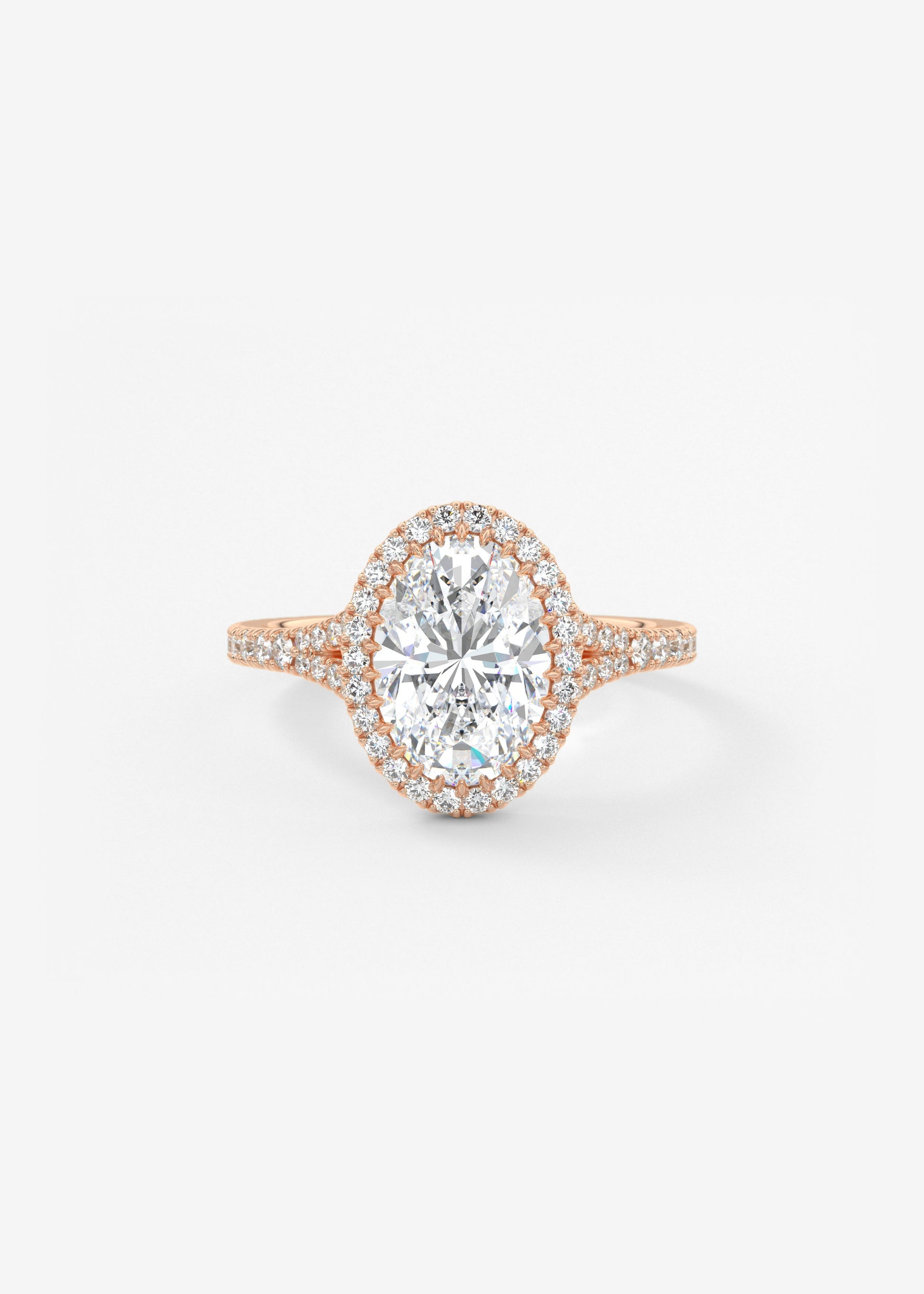 Oval Solitaire With Raised Basket Gallery Lab Grown Diamond Engagement Ring