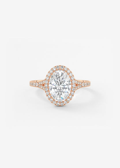 Oval Solitaire With Raised Basket Gallery Lab Grown Diamond Engagement Ring