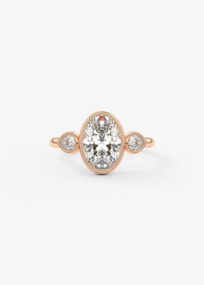 Oval Solitaire With Raised Basket Gallery Lab Grown Diamond Engagement Ring