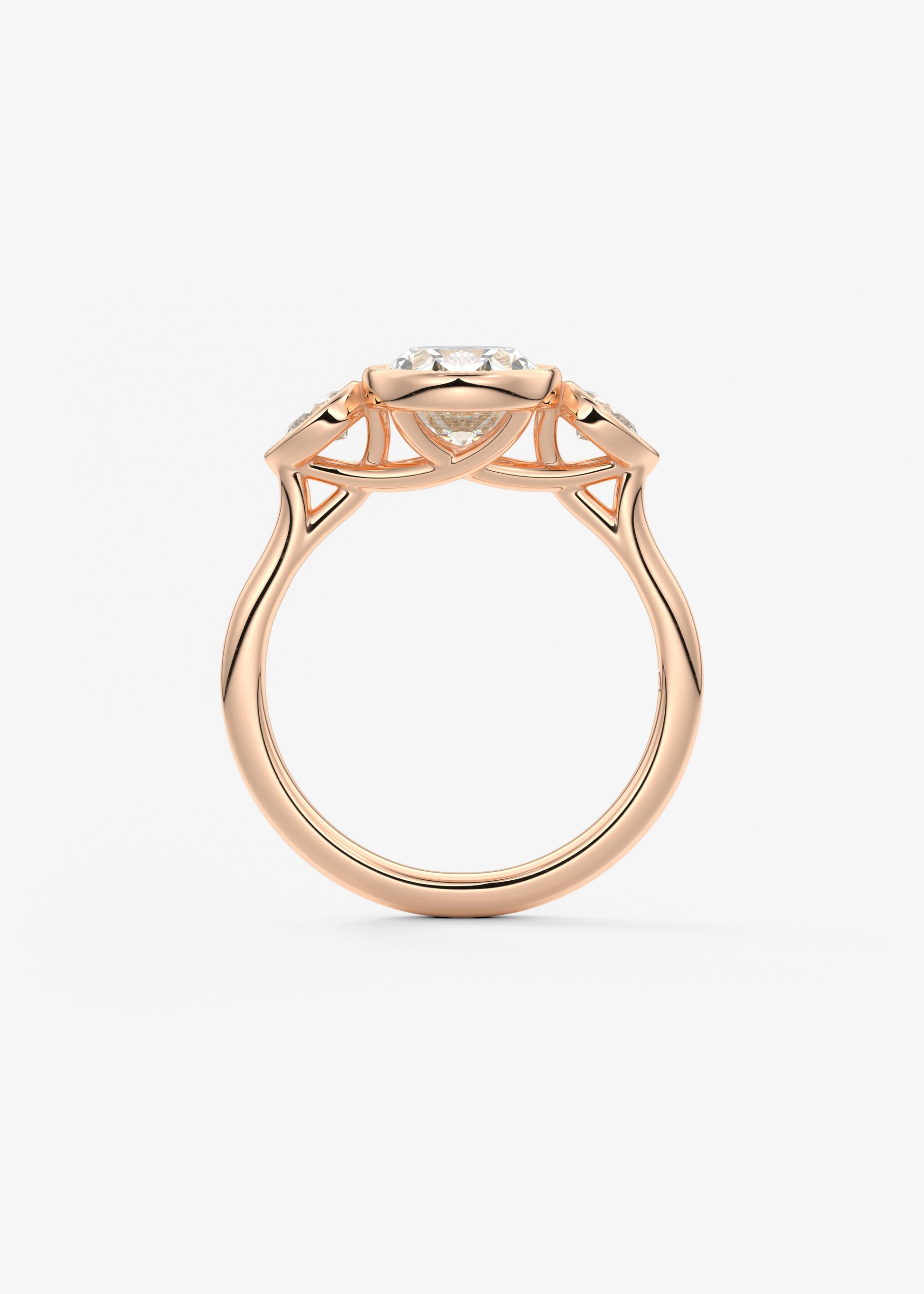 Oval Solitaire With Raised Basket Gallery Lab Grown Diamond Engagement Ring