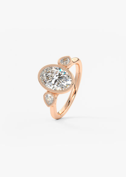 Oval Solitaire With Raised Basket Gallery Lab Grown Diamond Engagement Ring