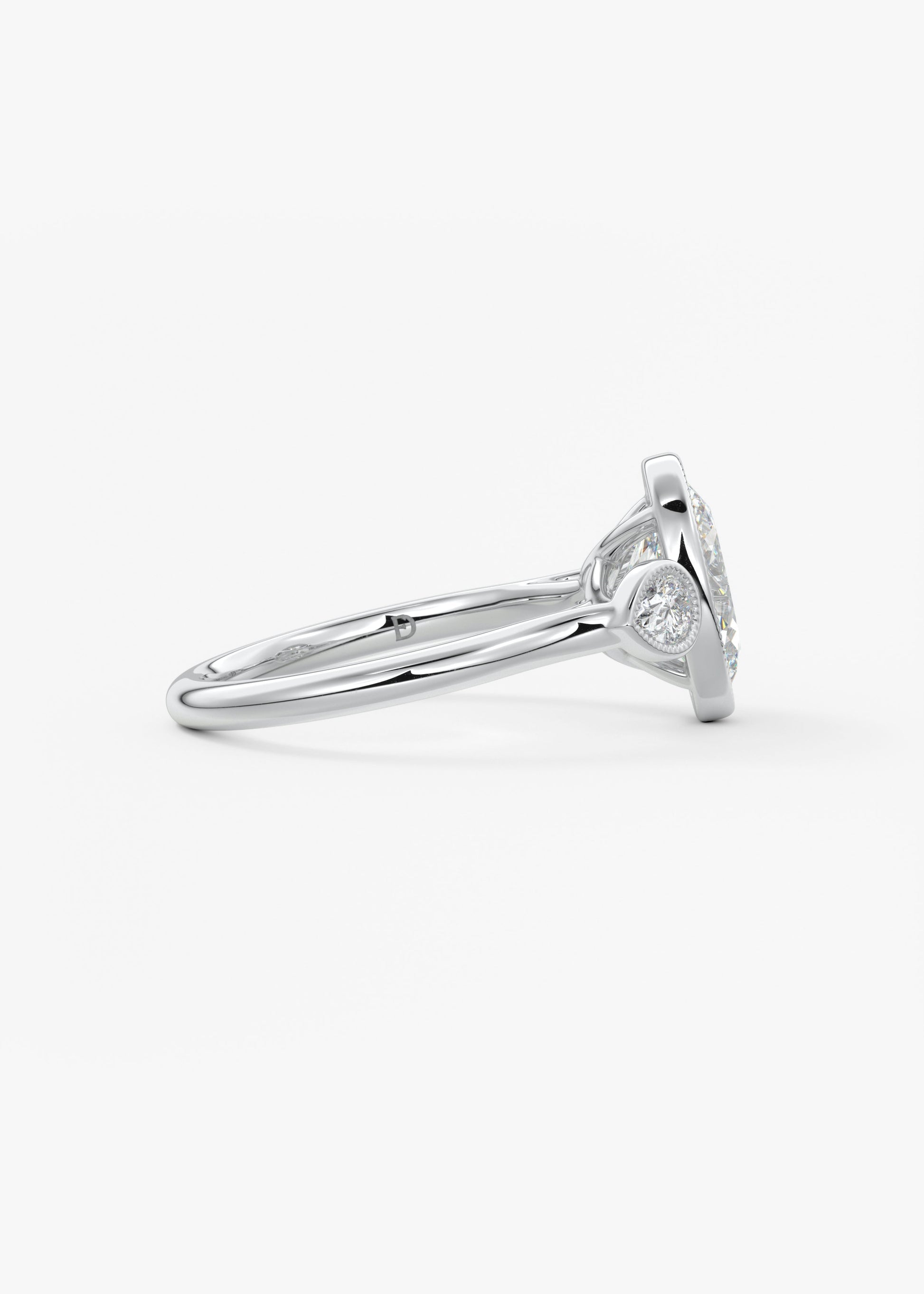 Oval Solitaire With Raised Basket Gallery Lab Grown Diamond Engagement Ring