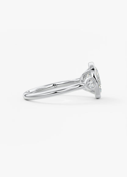 Oval Solitaire With Raised Basket Gallery Lab Grown Diamond Engagement Ring