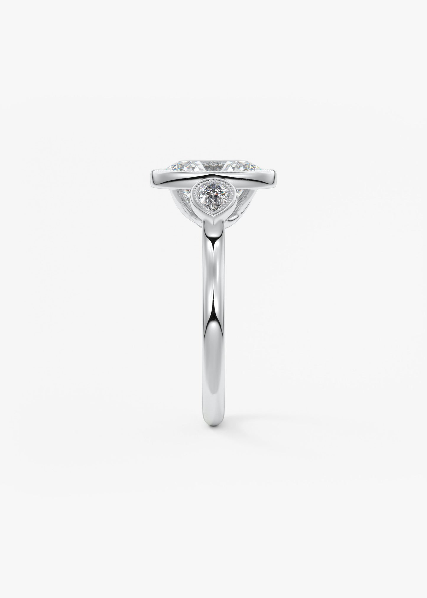 Oval Solitaire With Raised Basket Gallery Lab Grown Diamond Engagement Ring