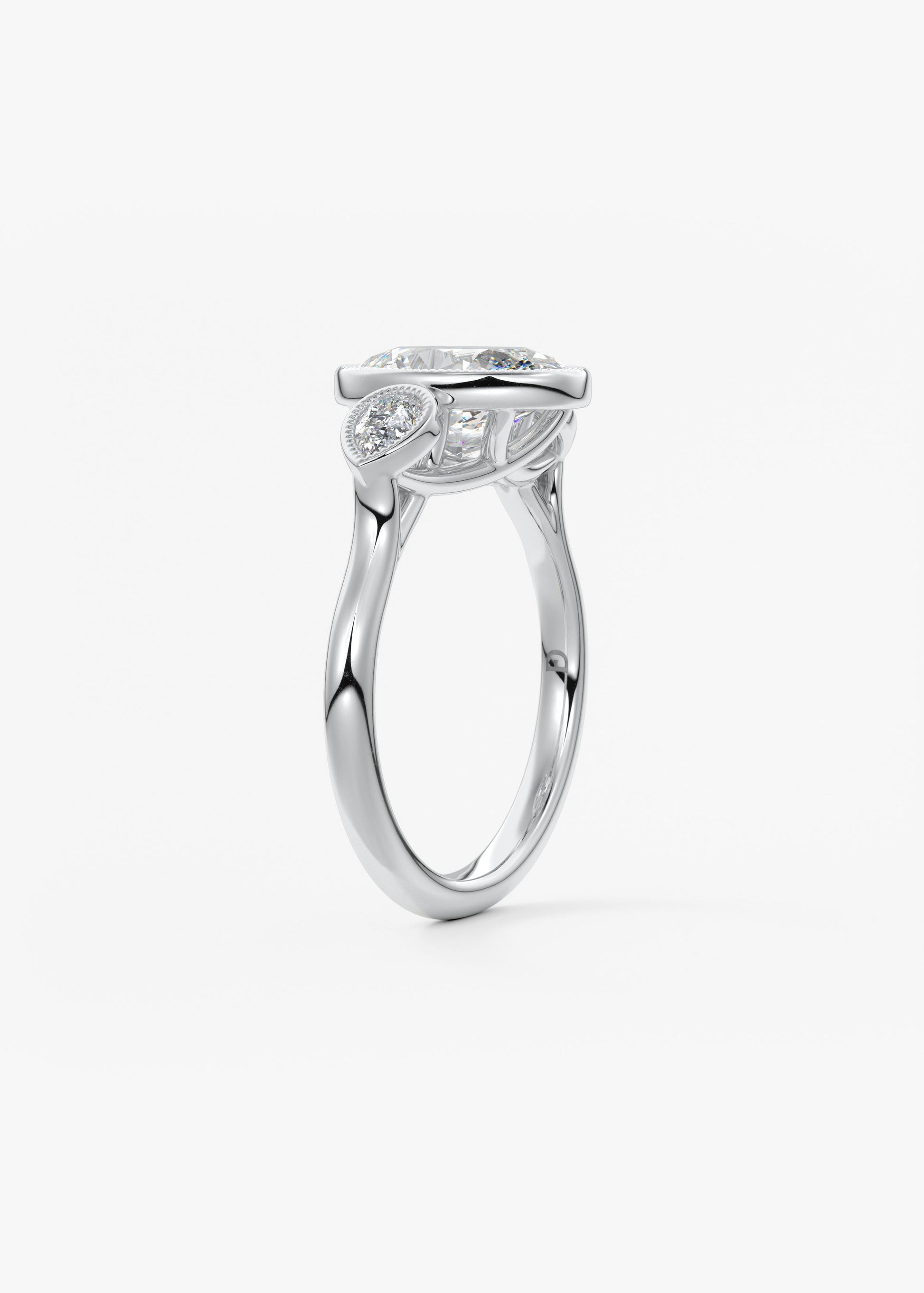 Oval Solitaire With Raised Basket Gallery Lab Grown Diamond Engagement Ring